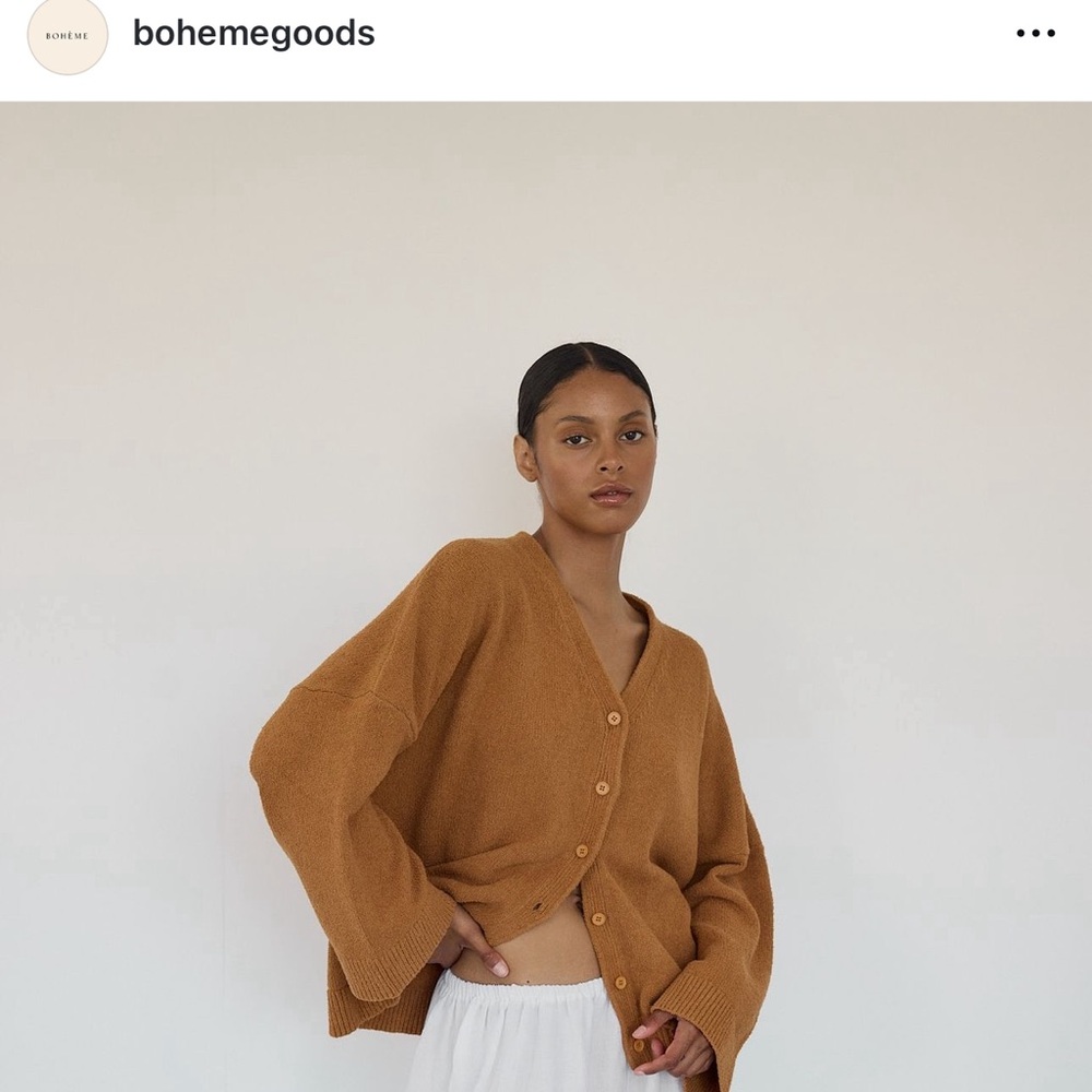 Boheme Goods Knit Cardigan in Copper, XS/S